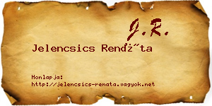 Jelencsics Renáta névjegykártya